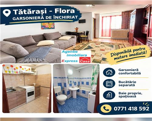 Garsoniera de inchiriat in Tatarasi, cu bucatarie separata